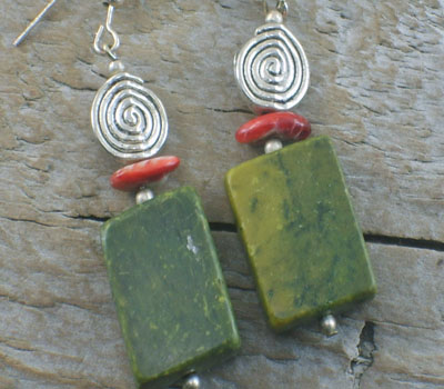 native american earrings serpentine old pawn (2).jpg
